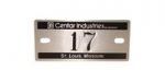 Universal Parts Universal number plate w/rivet