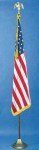 Flags and Accessories 3' x 5' US Oak Pole Indoor Flag Set