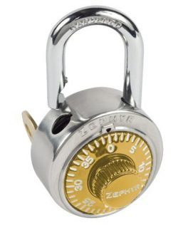 Zephyr Lock, Locks, Padlocks 1925 Key Controlled Gold Padlock