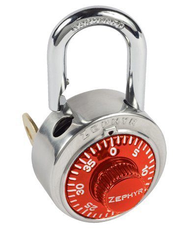 Zephyr Lock, Locks, Padlocks 1925 Key Controlled Red Padlock